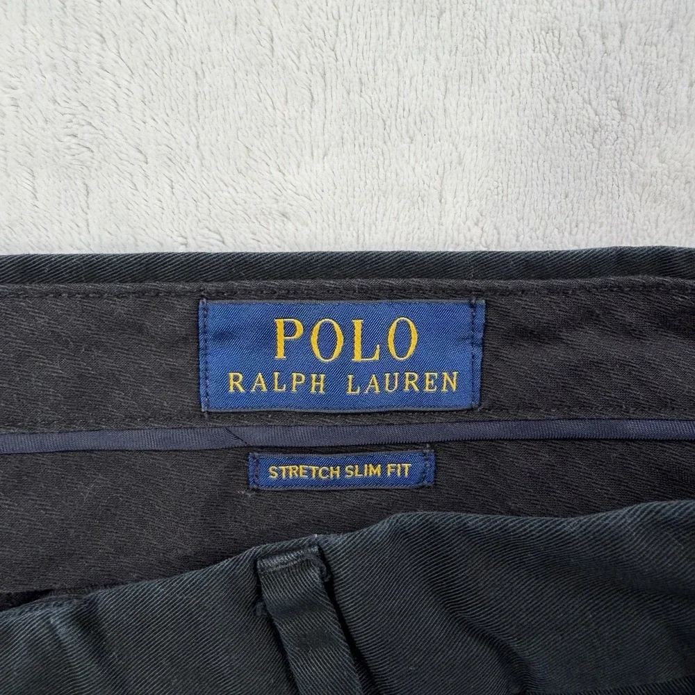 Polo Ralph Lauren Men's Black Stretch Classic Fit Chino Pants Size 34x 32